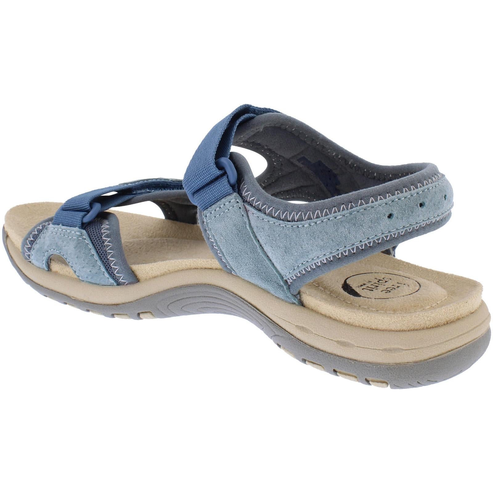 Free Spirit 30526 Frisco Ladies Moroccan Blue Leather Arch Support Touch Fastening Sandals-elevate your sole