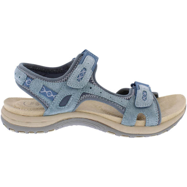 Free Spirit 30526 Frisco Ladies Moroccan Blue Leather Arch Support Touch Fastening Sandals-elevate your sole