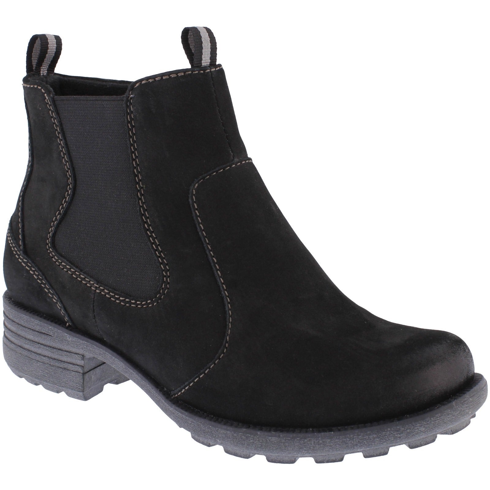 Free Spirit 40814 Ascot Ladies Black Leather Arch Support Side Zip Ankle Boots-elevate your sole