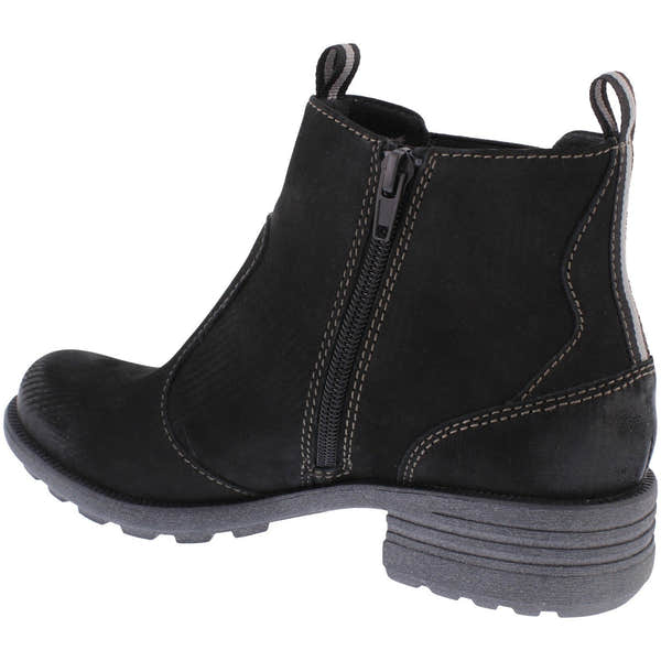 Free Spirit 40814 Ascot Ladies Black Leather Arch Support Side Zip Ankle Boots-elevate your sole