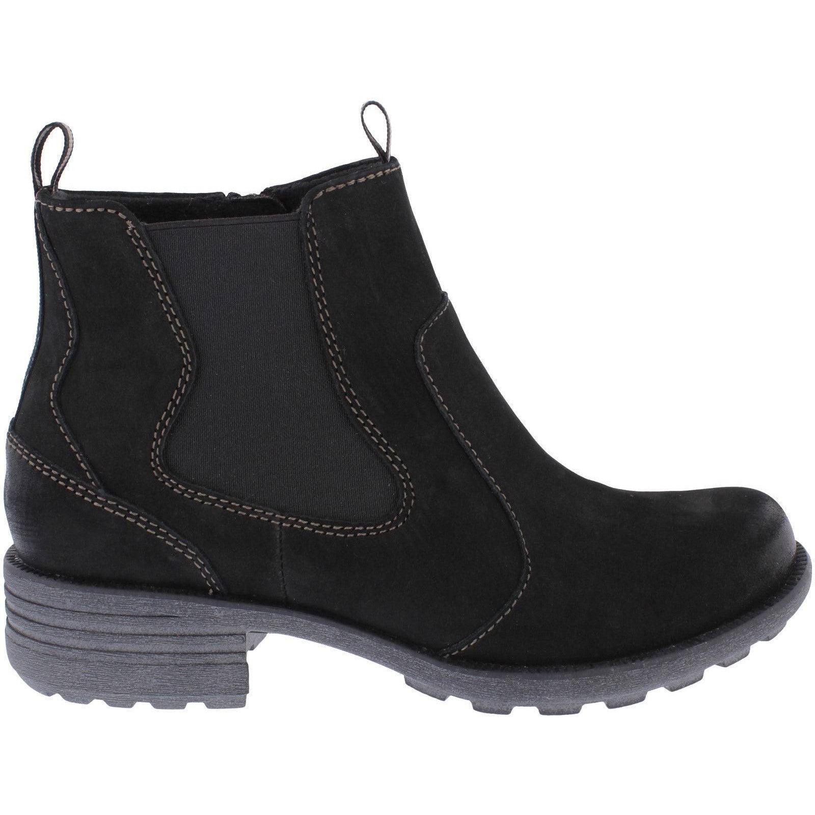 Free Spirit 40814 Ascot Ladies Black Leather Arch Support Side Zip Ankle Boots-elevate your sole