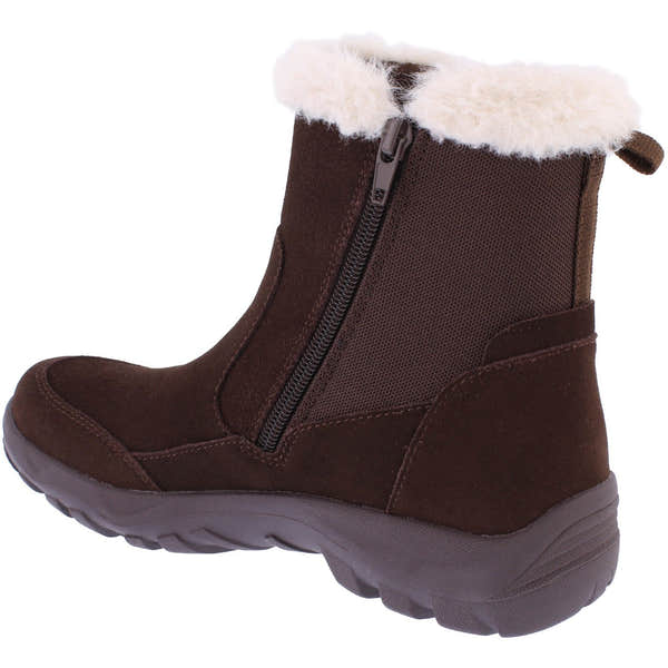 Free Spirit 40847 Adelyn Ladies Chestnut Brown Leather Arch Support Twin Zip Ankle Boots-elevate your sole