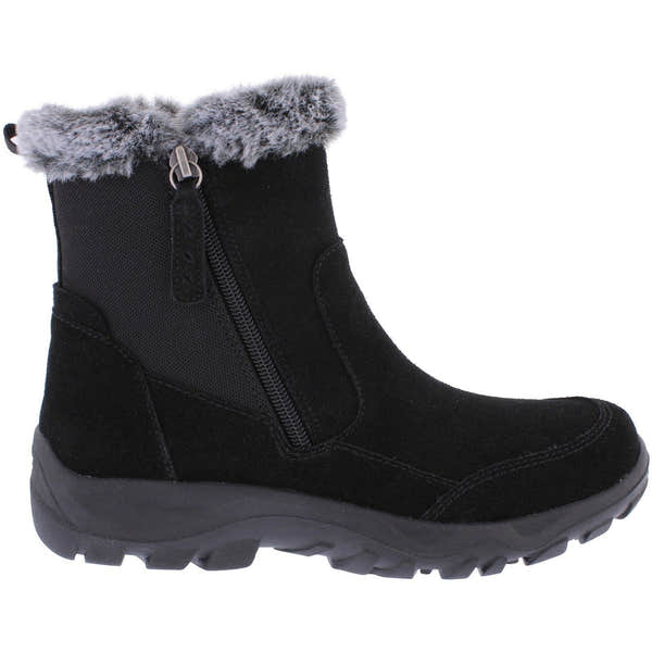 Free Spirit 40848 Adelyn Ladies Black Leather Arch Support Twin Zip Ankle Boots-elevate your sole