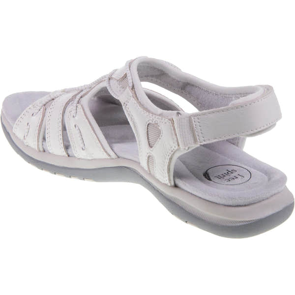 Free Spirit 41059 Fairmont 2 Ladies White Leather Arch Support Touch Fastening Sandals-elevate your sole
