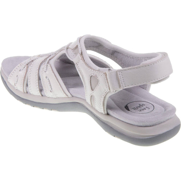 Free Spirit 41059 Fairmont 2 Ladies White Leather Arch Support Touch Fastening Sandals-elevate your sole