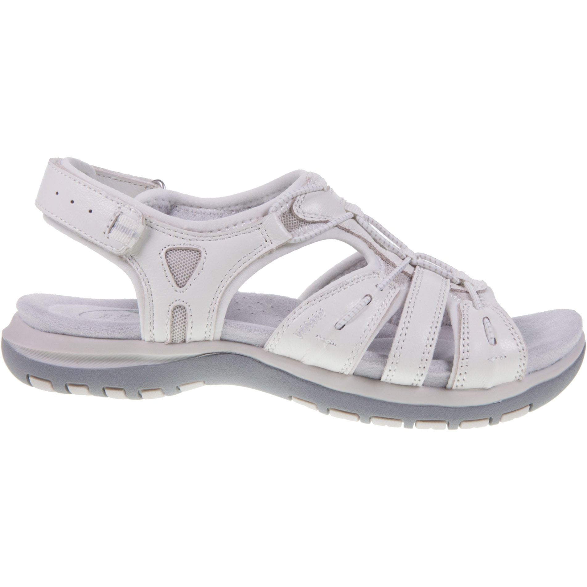 Free Spirit 41059 Fairmont 2 Ladies White Leather Arch Support Touch Fastening Sandals-elevate your sole