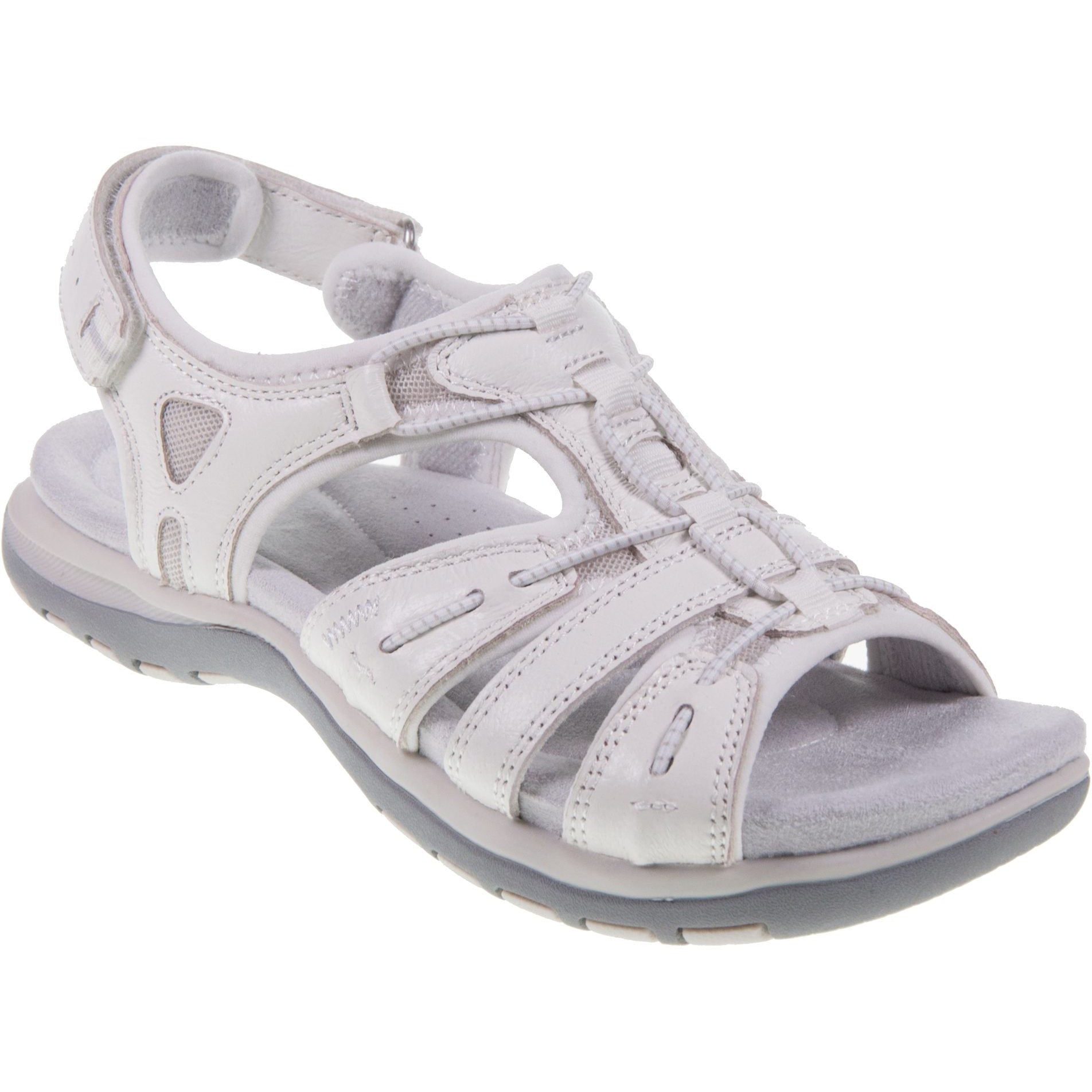 Free Spirit 41059 Fairmont 2 Ladies White Leather Arch Support Touch Fastening Sandals-elevate your sole