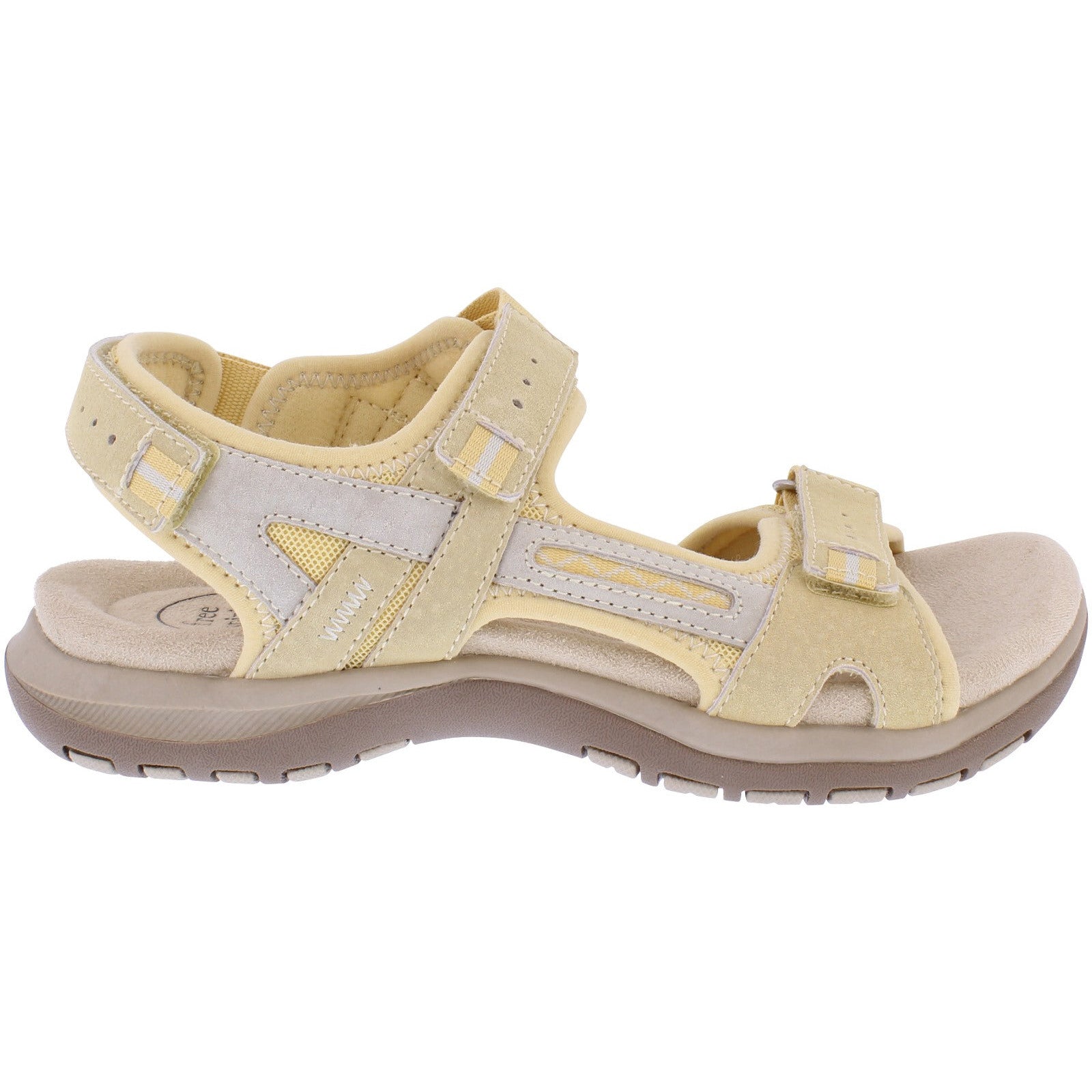 Free Spirit 41062 Ziri Ladies Straw/Multi Leather Arch Support Touch Fastening Sandals-elevate your sole