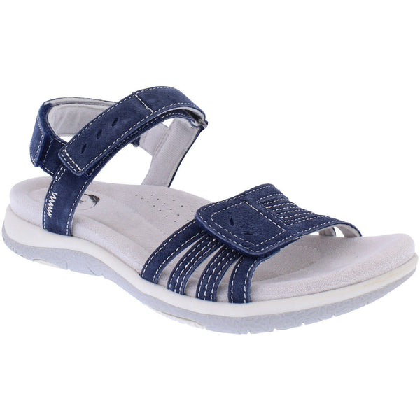 Free Spirit 41144 Maddy Ladies Navy Leather Arch Support Touch Fastening Sandals-elevate your sole