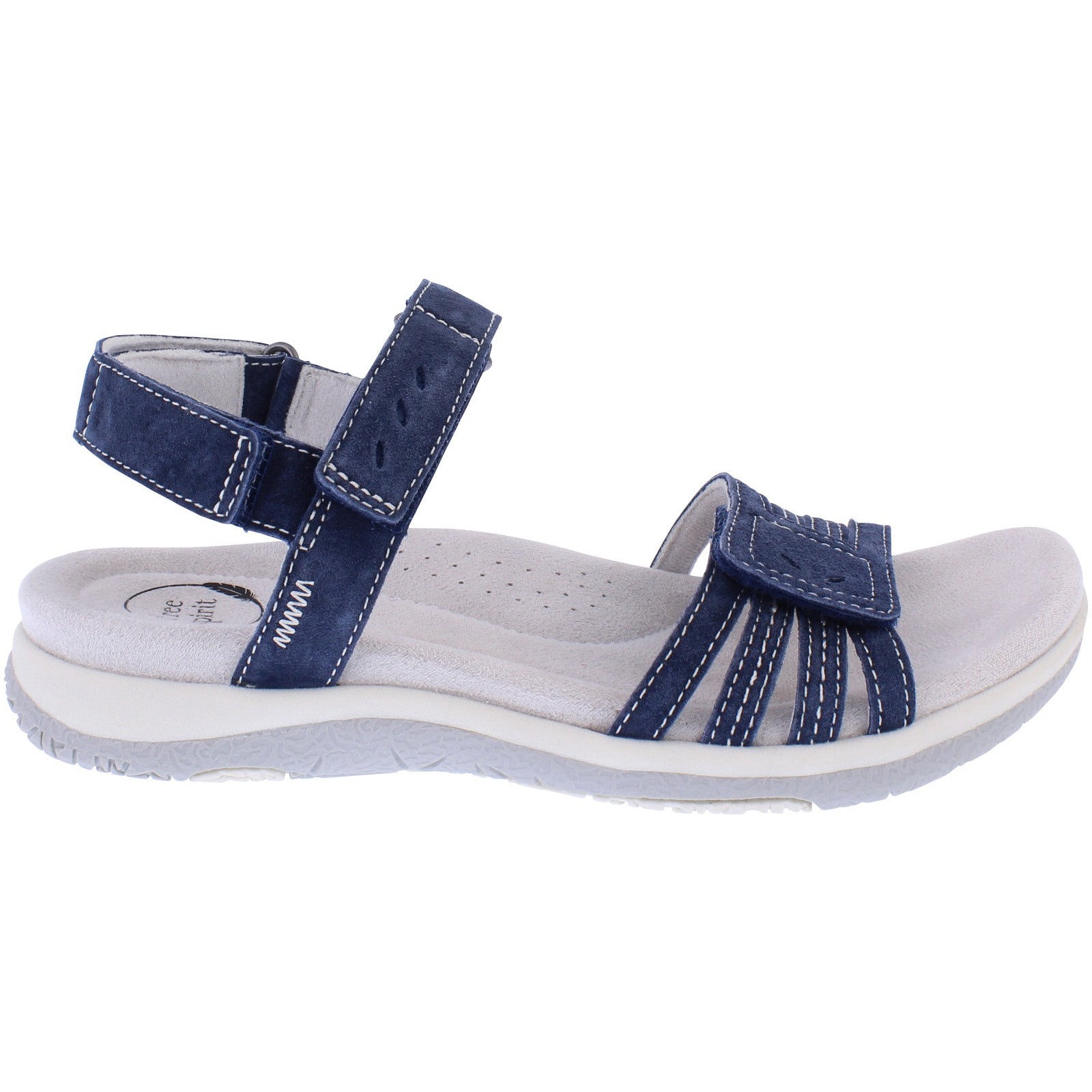Free Spirit 41144 Maddy Ladies Navy Leather Arch Support Touch Fastening Sandals-elevate your sole