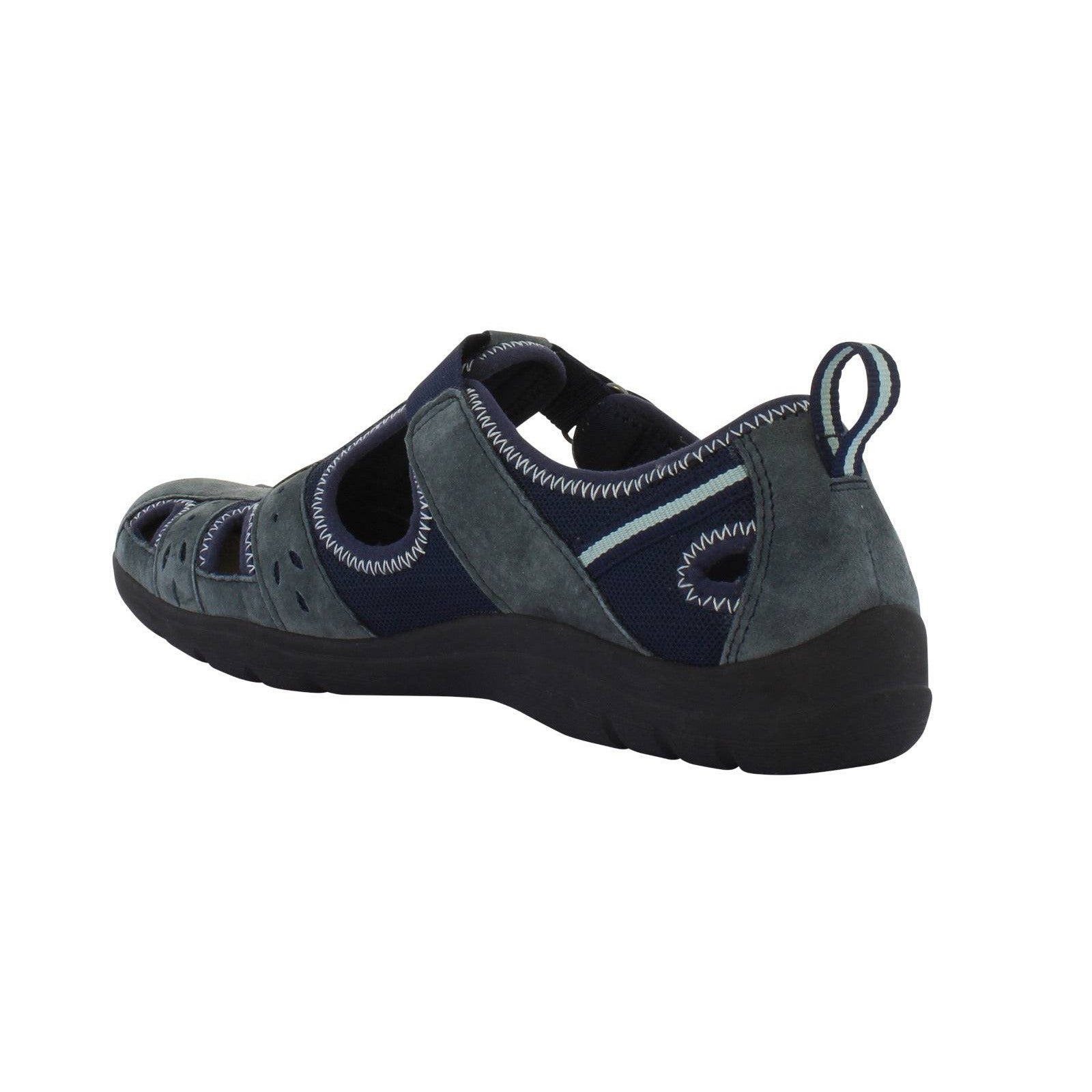 Free Spirit Cleveland Ladies Navy Suede & Textile Touch Fastening Shoes-elevate your sole