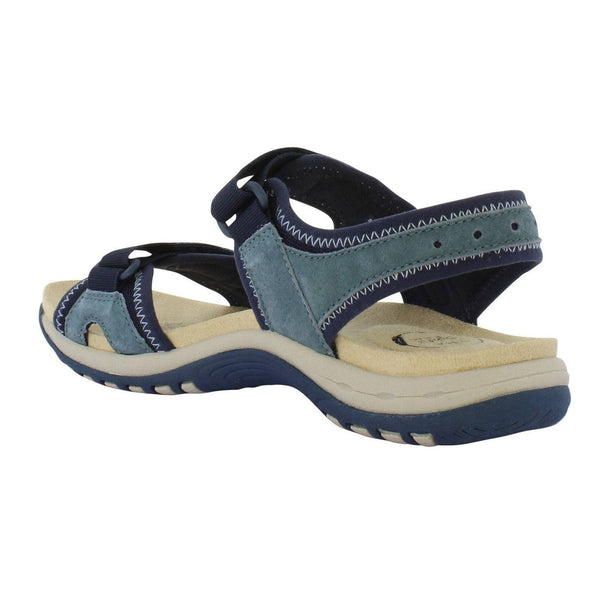 Free Spirit Frisco Ladies Navy Suede & Textile Touch Fastening Sandals-elevate your sole