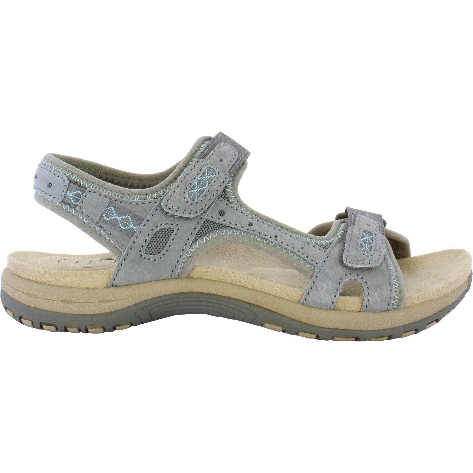 Free Spirit Frisco Ladies Smoke Suede & Textile Touch Fastening Sandals-elevate your sole
