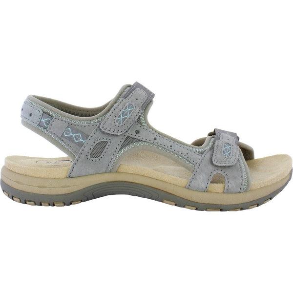 Free Spirit Frisco Ladies Smoke Suede & Textile Touch Fastening Sandals-elevate your sole