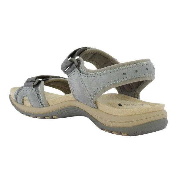 Free Spirit Frisco Ladies Smoke Suede & Textile Touch Fastening Sandals-elevate your sole