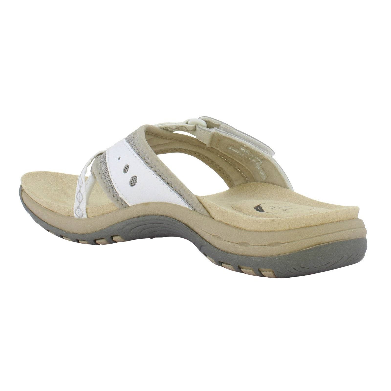Free Spirit Juliet Ladies White Suede & Textile Toe-Post Sandals-elevate your sole