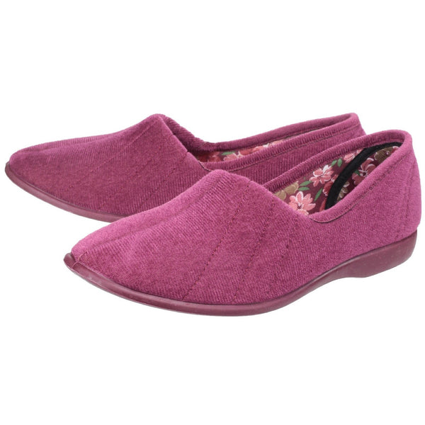 GBS Audrey Slipper Ladies Spanish Pink Textile Slip On Slippers-elevate your sole