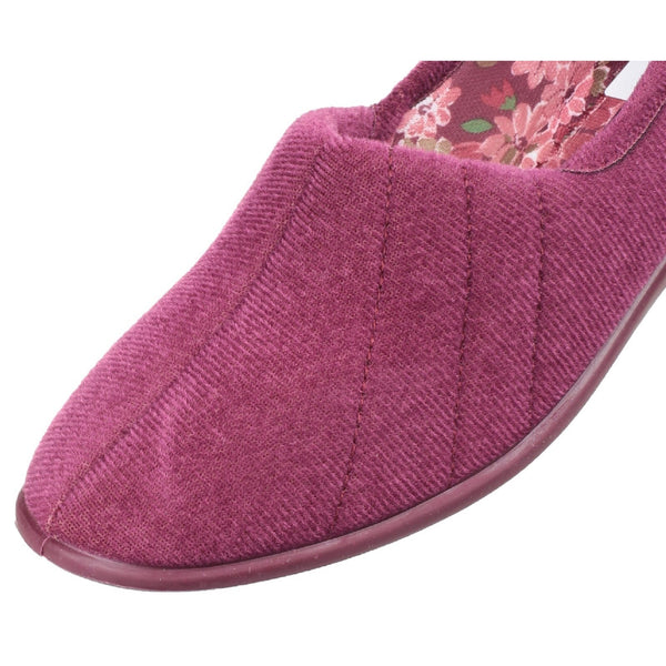 GBS Audrey Slipper Ladies Spanish Pink Textile Slip On Slippers-elevate your sole