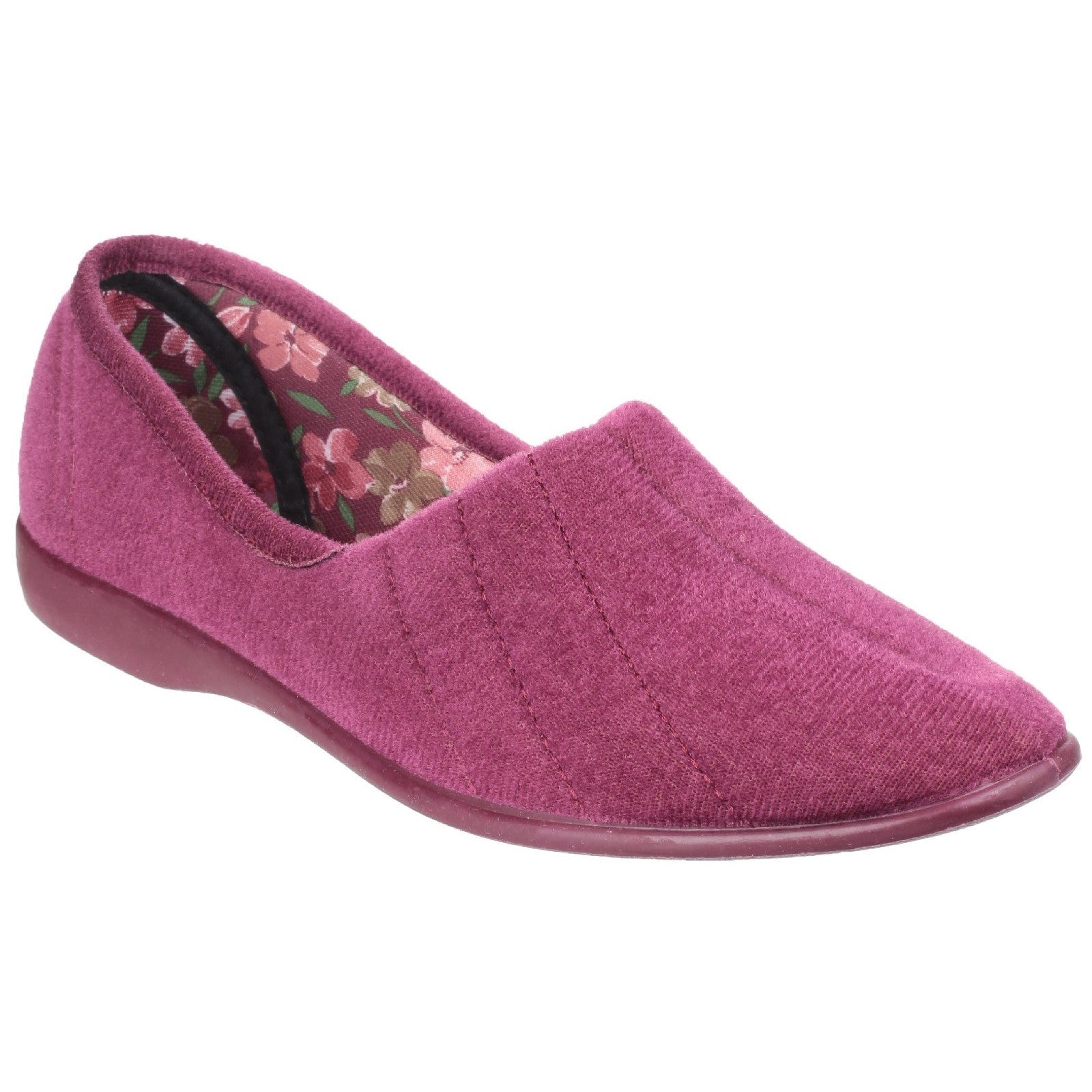 GBS Audrey Slipper Ladies Spanish Pink Textile Slip On Slippers-elevate your sole