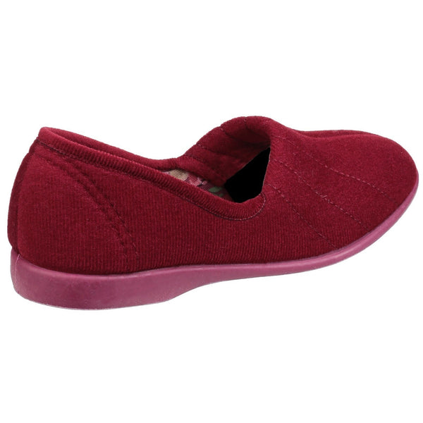 GBS Audrey Slipper Ladies Spanish Red Textile Slip On Slippers-elevate your sole