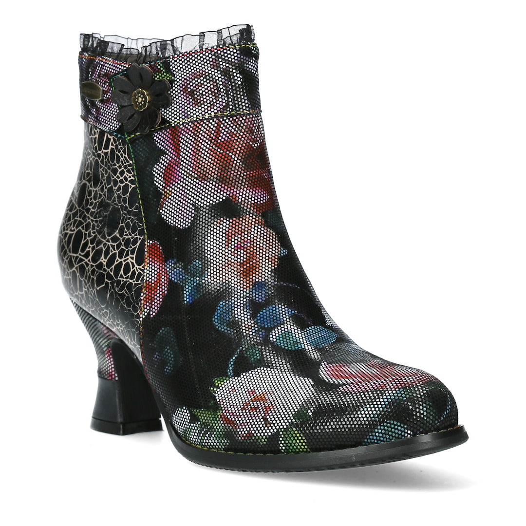 Laura Vita Gicgaso 12 Ladies Black Leather Side Zip Ankle Boots