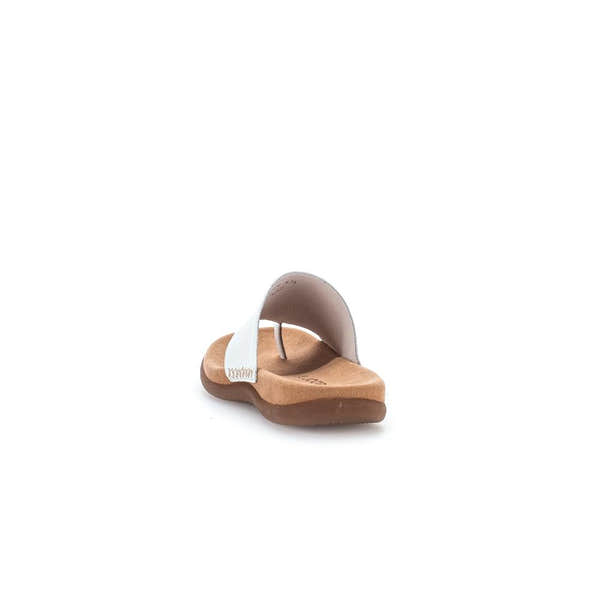 Gabor 03.700.21 Lanzarote Ladies White Leather Toe Loop Mules - elevate your sole