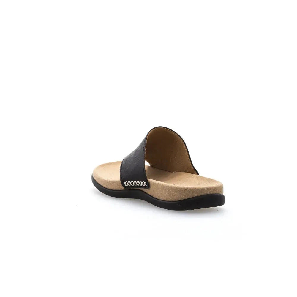 Gabor 03.700.27 Lanzarote Ladies Black Leather Toe Loop Mules - elevate your sole