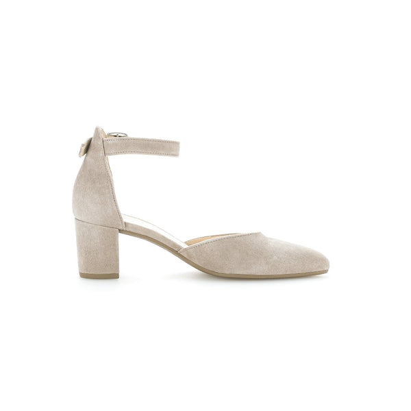 Gabor 21.340.12 Gala Ladies Mink Suede Buckle Heels-elevate your sole