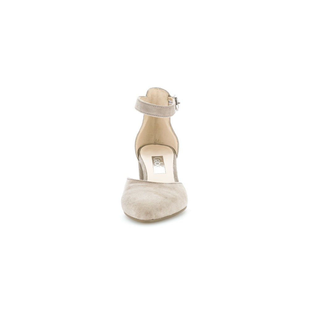 Gabor 21.340.12 Gala Ladies Mink Suede Buckle Heels-elevate your sole