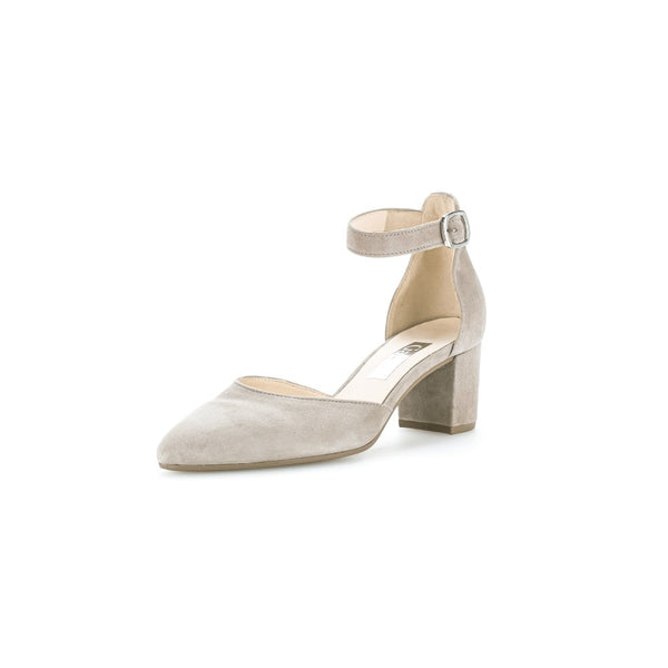 Gabor 21.340.12 Gala Ladies Mink Suede Buckle Heels-elevate your sole