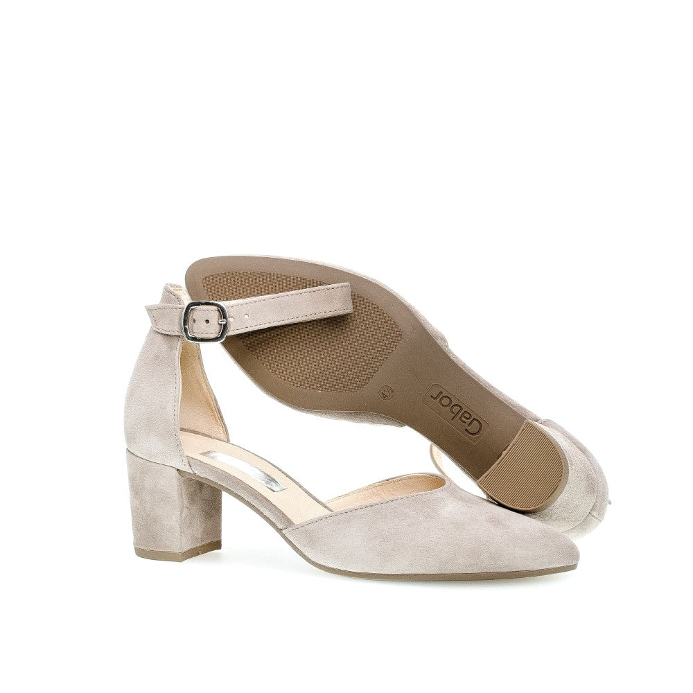 Gabor 21.340.12 Gala Ladies Mink Suede Buckle Heels-elevate your sole