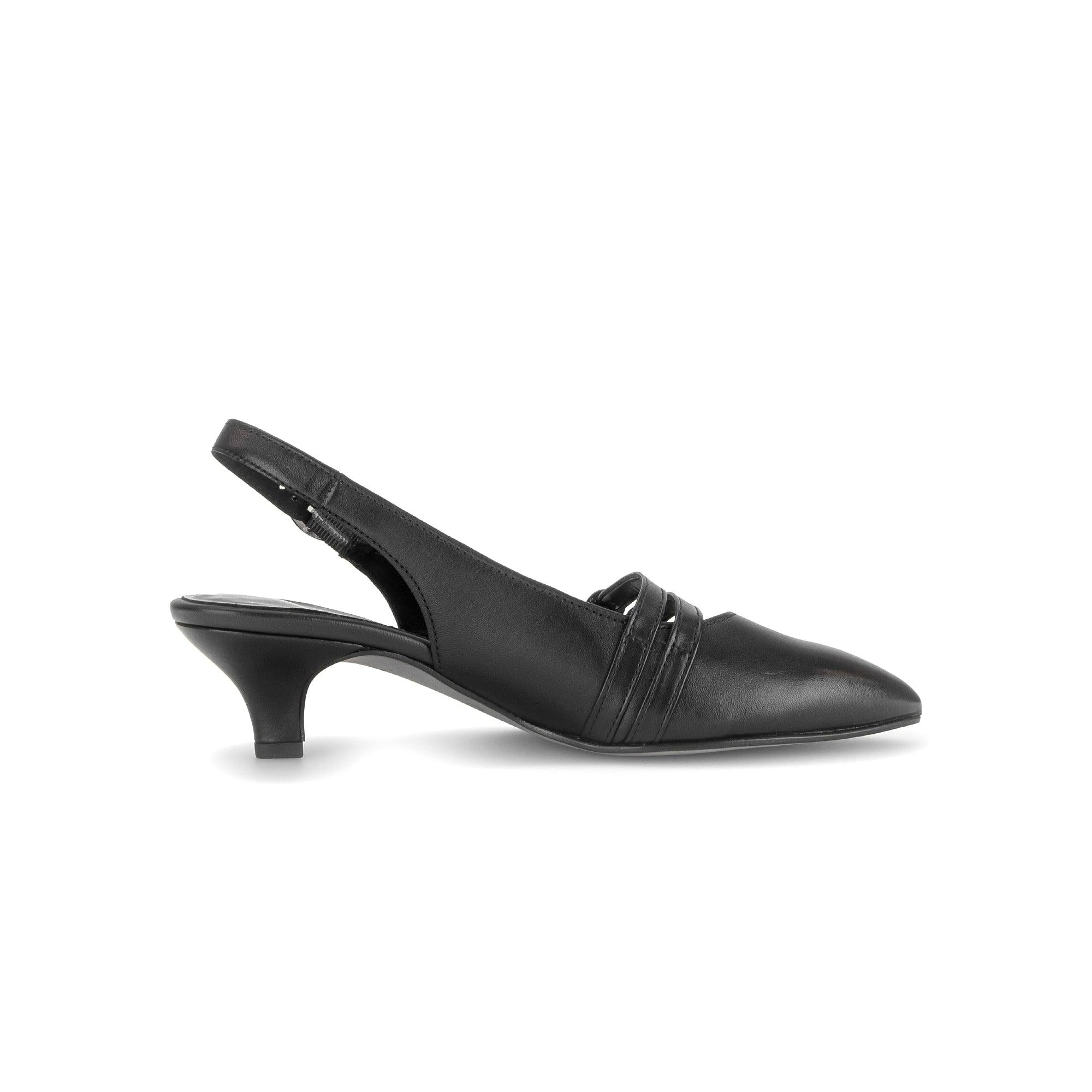 Gabor Edith black slingback shoes, rotating product angle 12.