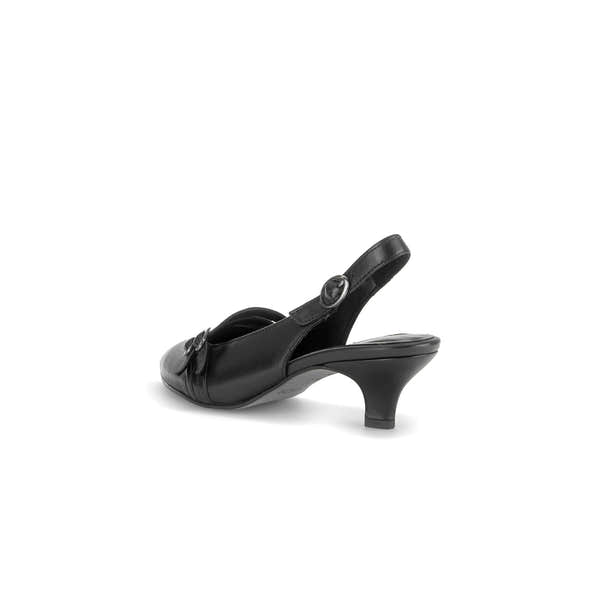 Gabor Edith black slingback shoes, rotating product angle 04.
