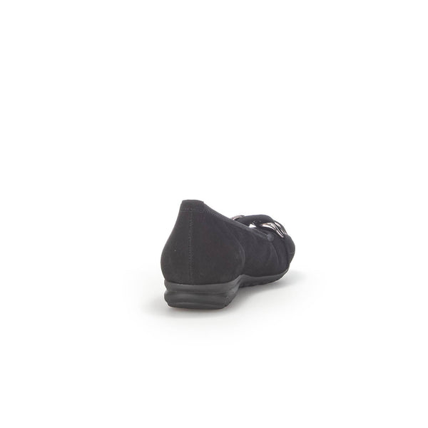 Gabor 42.625.47 Sabia Ladies Black Suede Slip On Shoes-elevate your sole