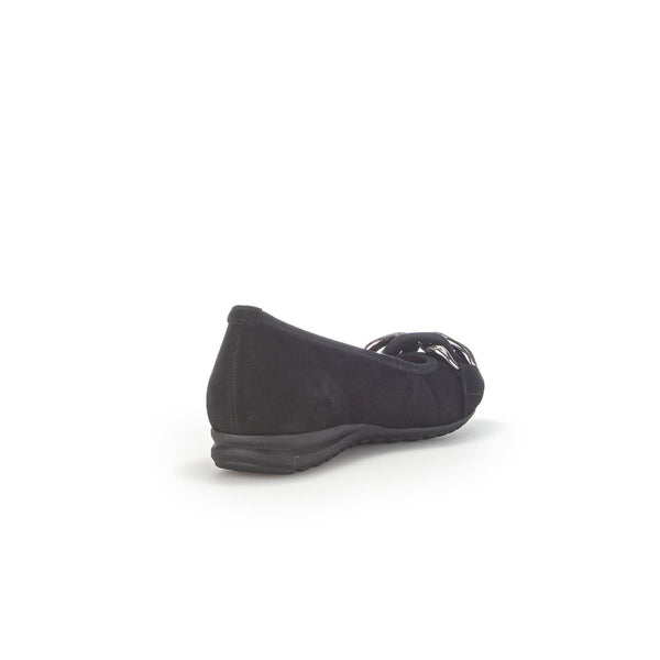 Gabor 42.625.47 Sabia Ladies Black Suede Slip On Shoes-elevate your sole