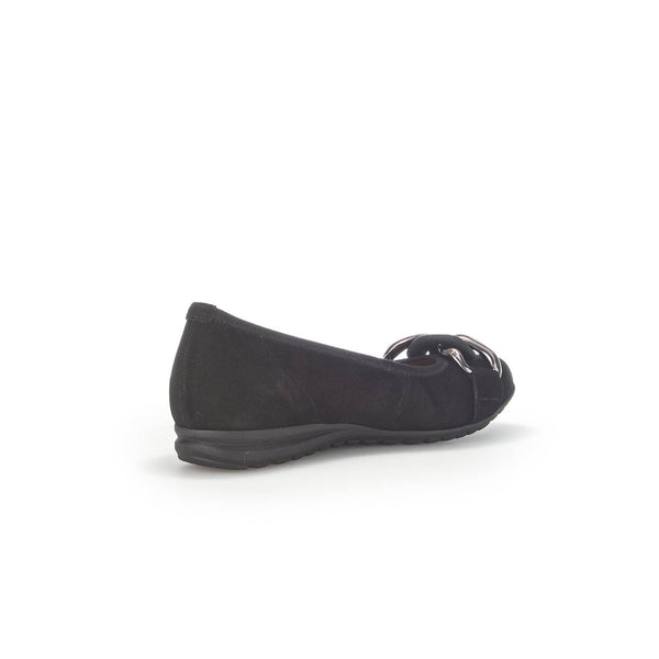 Gabor 42.625.47 Sabia Ladies Black Suede Slip On Shoes-elevate your sole