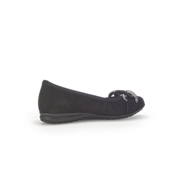 Gabor 42.625.47 Sabia Ladies Black Suede Slip On Shoes-elevate your sole