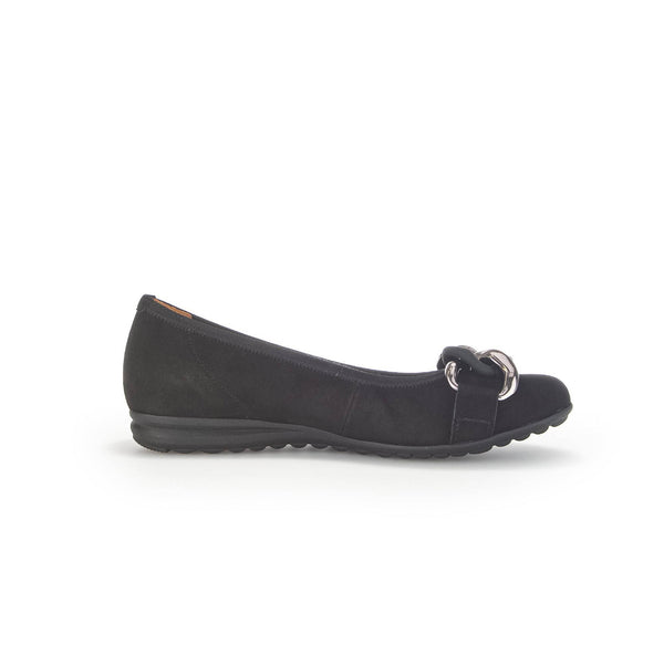 Gabor 42.625.47 Sabia Ladies Black Suede Slip On Shoes-elevate your sole