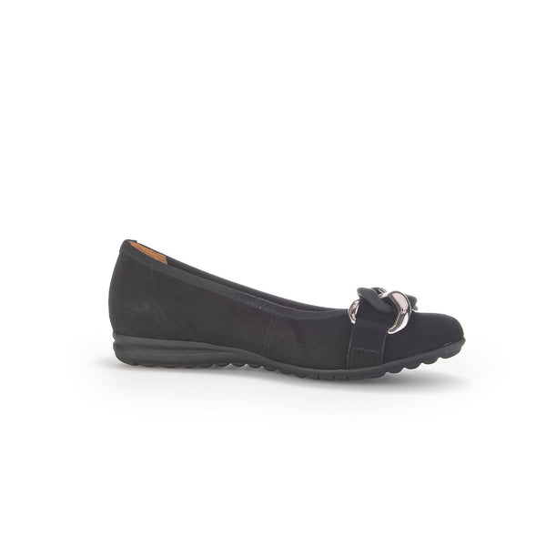 Gabor 42.625.47 Sabia Ladies Black Suede Slip On Shoes-elevate your sole