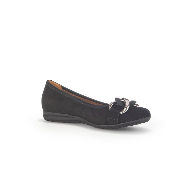 Gabor 42.625.47 Sabia Ladies Black Suede Slip On Shoes-elevate your sole
