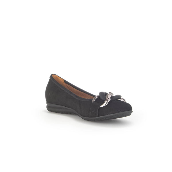 Gabor 42.625.47 Sabia Ladies Black Suede Slip On Shoes-elevate your sole