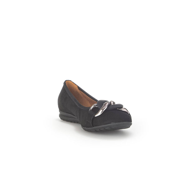 Gabor 42.625.47 Sabia Ladies Black Suede Slip On Shoes-elevate your sole