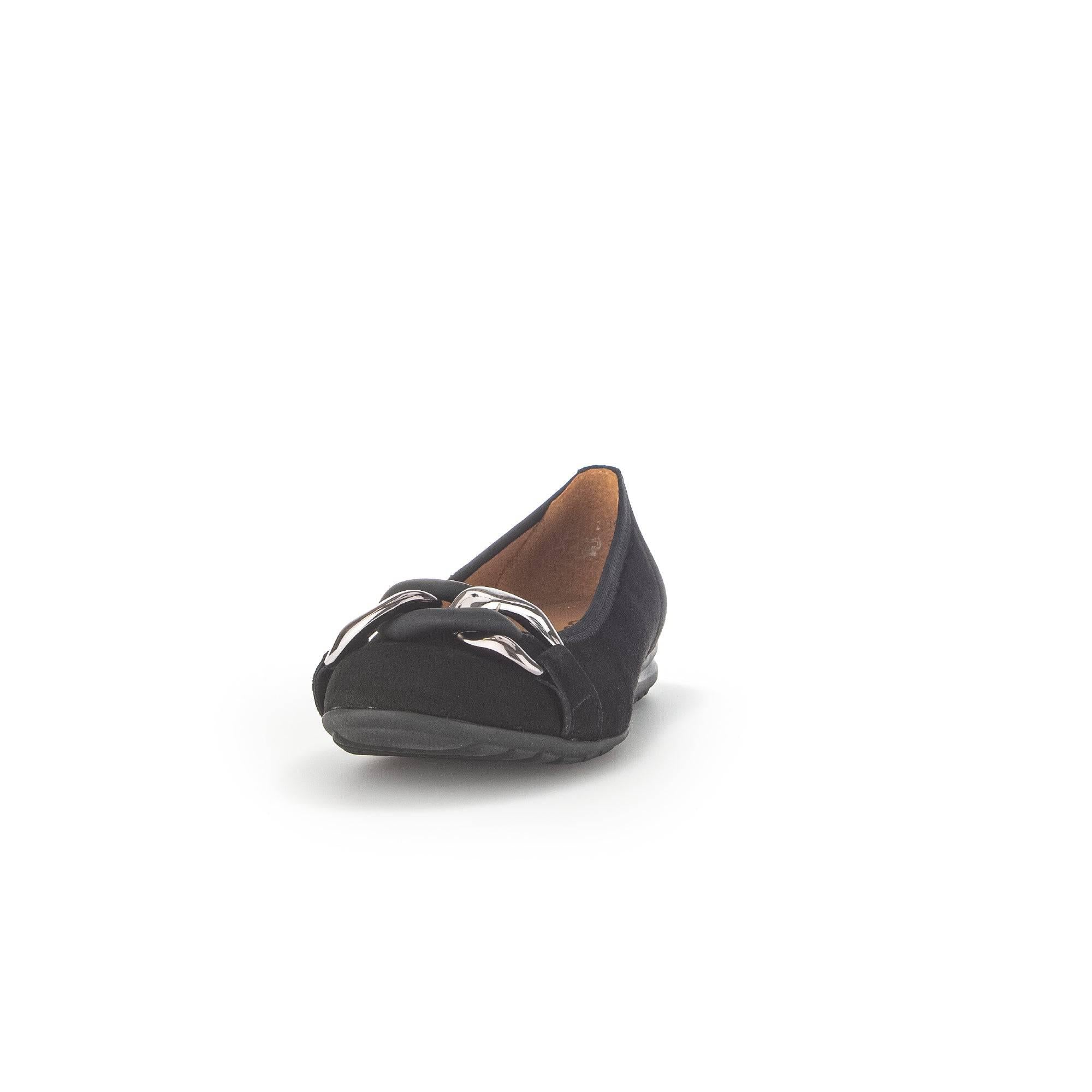 Gabor 42.625.47 Sabia Ladies Black Suede Slip On Shoes-elevate your sole