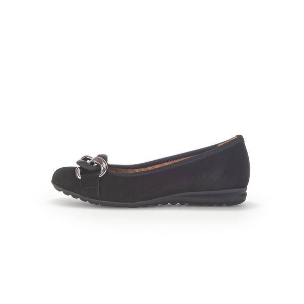 Gabor 42.625.47 Sabia Ladies Black Suede Slip On Shoes-elevate your sole
