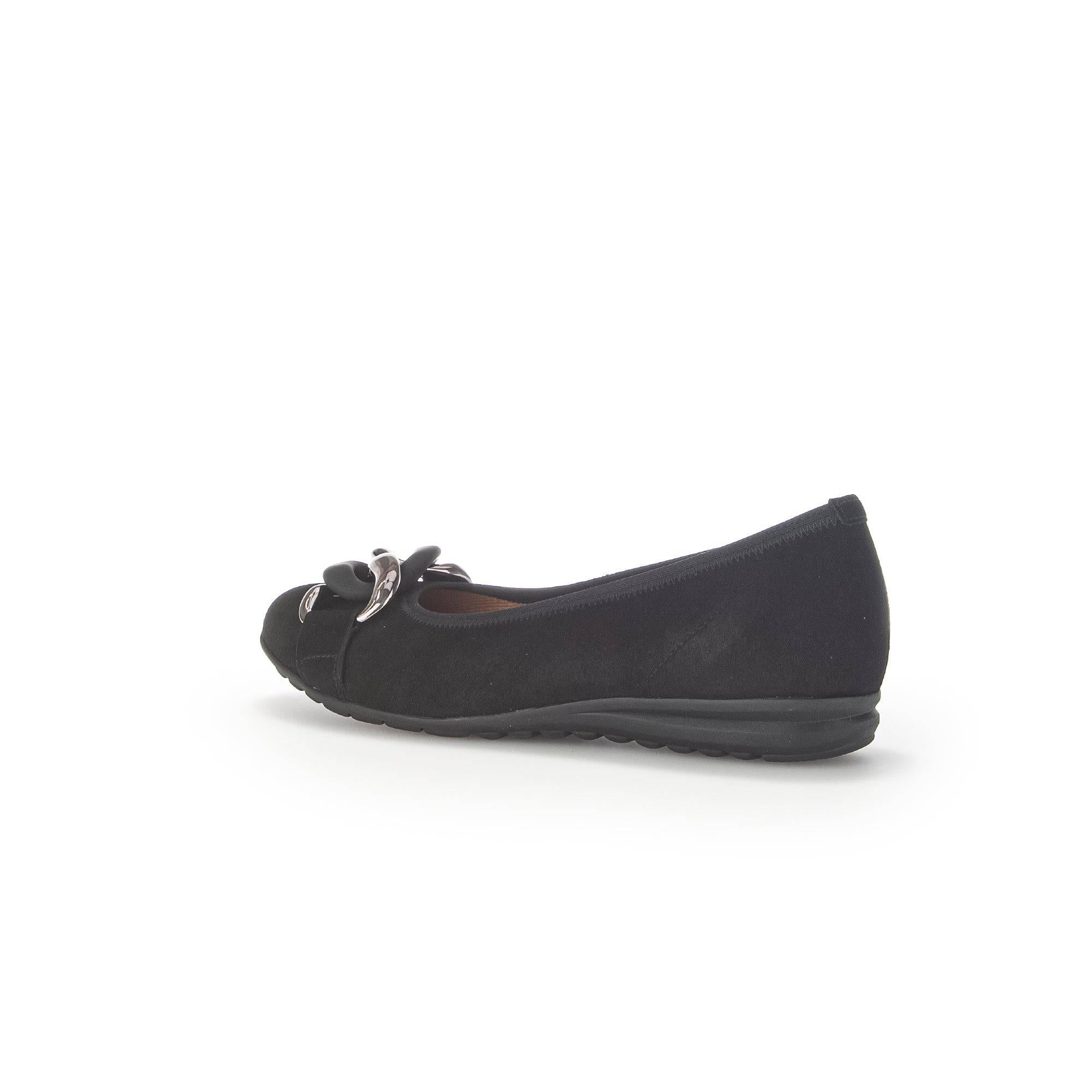 Gabor 42.625.47 Sabia Ladies Black Suede Slip On Shoes-elevate your sole