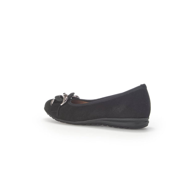Gabor 42.625.47 Sabia Ladies Black Suede Slip On Shoes-elevate your sole