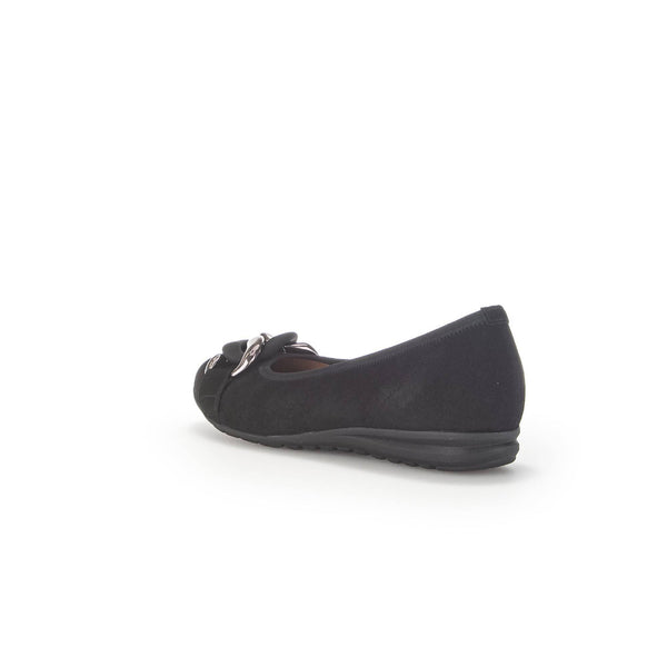 Gabor 42.625.47 Sabia Ladies Black Suede Slip On Shoes-elevate your sole