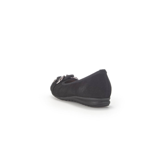 Gabor 42.625.47 Sabia Ladies Black Suede Slip On Shoes-elevate your sole