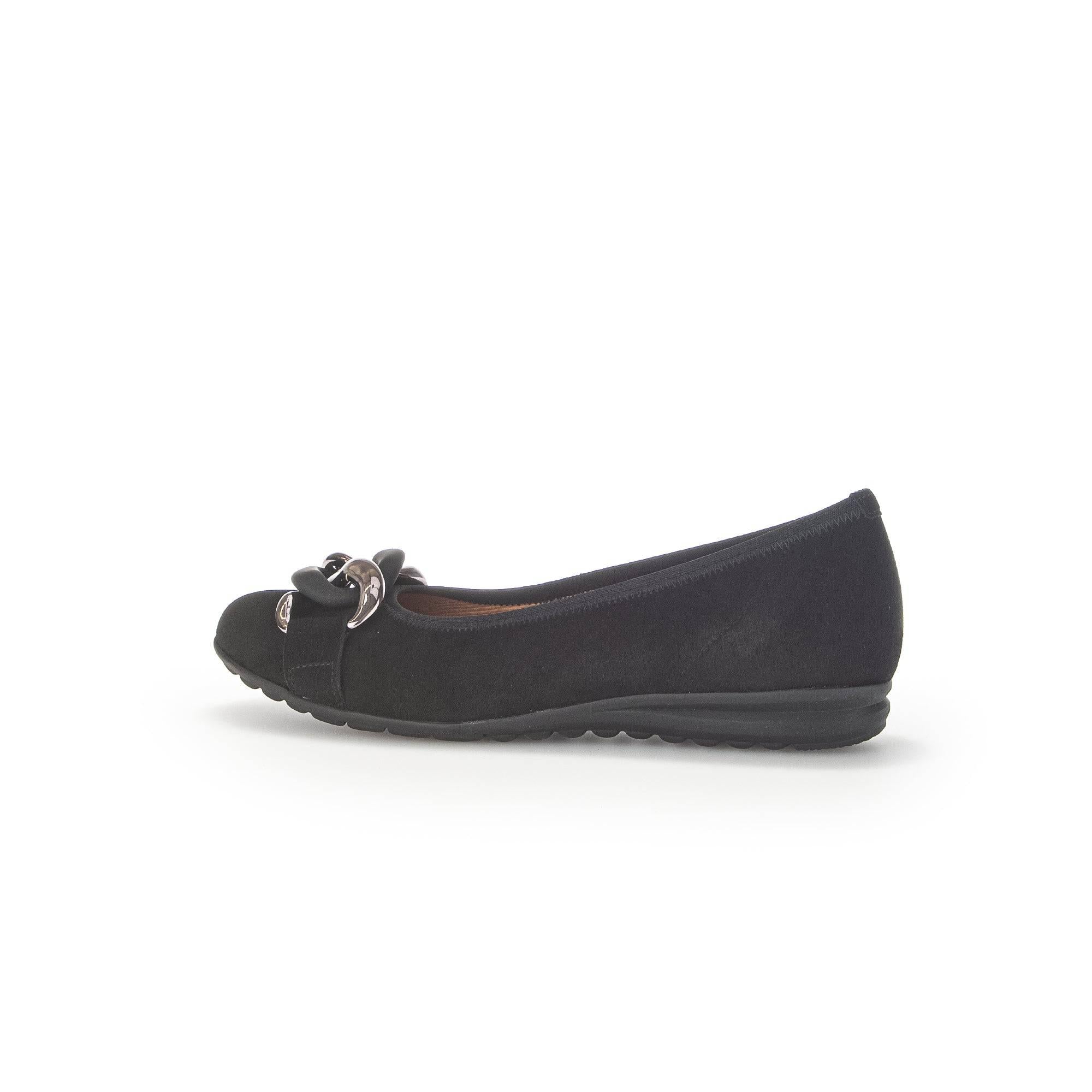 Gabor 42.625.47 Sabia Ladies Black Suede Slip On Shoes-elevate your sole