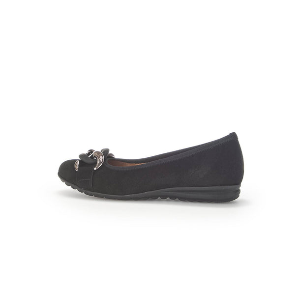 Gabor 42.625.47 Sabia Ladies Black Suede Slip On Shoes-elevate your sole